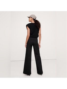 Banana Republic Black WIDE-LEG EVERYWHERE PONTE PANT size large